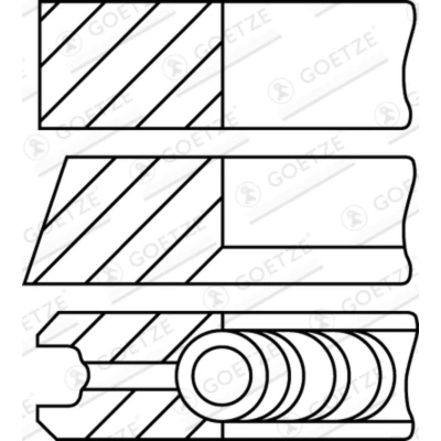 Abbildung von GOETZE ENGINE 08 441700 00 Kolbenringsatz 81 VOLKSWAGEN: Multivan 5 (7HM, Transporter Bus