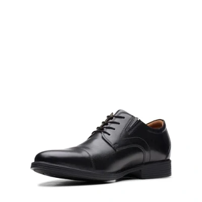 Abbildung von Clarks Herren Whiddon Cap Sneaker, Schwarzes Leder, 45 EU