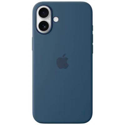 Abbildung von Apple iPhone 16 Plus Hülle MagSafe Silikon Original Soft Case/Backcover Handyhülle Blau