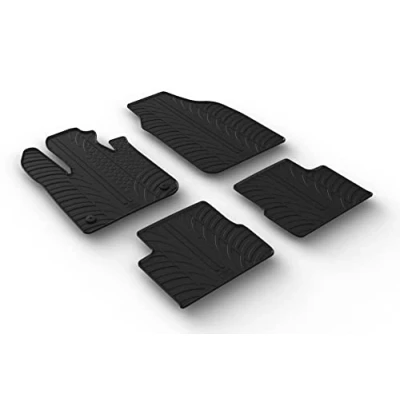 Abbildung von Gledring 0583 Fußmattensatz Gummi vorne und hinten 4 schwarz 750mm 550mm