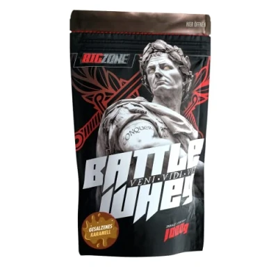 Abbildung von Big Zone BATTLE Whey Protein Concentrate Eiweiss Lecker Qualität Made in Germany 1000g 1KG Pulver (Gesalzenes Karamell)
