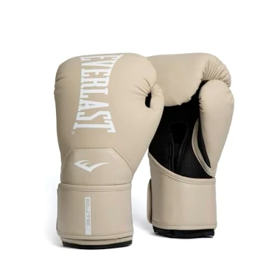 Abbildung von Everlast Elite 2 14oz Boxhandschuhe Champagner, für Sandsack, Pratzen &amp; Sparring, Klettverschluss, ergonomischer Griffsteg, Split Schaum Original