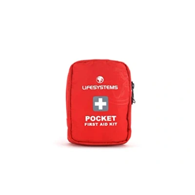 Abbildung von Lifesystems „Pocket“ Erste Hilfe Set, CE konformer Inhalt, speziell für Wandern und Outdoor Aktivitäten, Red