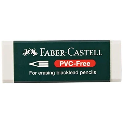 Abbildung von Faber Castell 188121 Radierer 7081 N PVC Free, Kunststoff, weiß