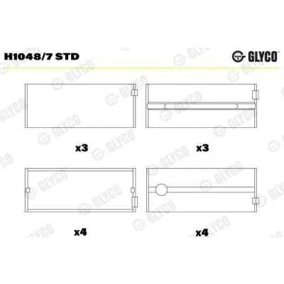 Abbildung von GLYCO H1048/7 STD Kurbelwellenlager