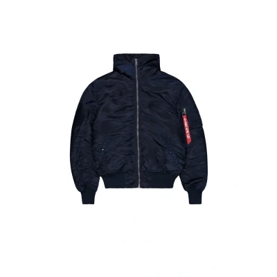 Abbildung von Alpha Industries MA1 Hooded Übergangsjacke, Herren, Größe: Large, Rep blue