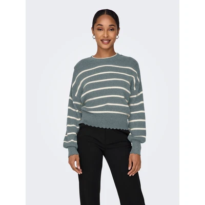 Abbildung von ONLY Onlibi Oneck NOOS Strickpullover, Damen, Größe: XL, Scarab