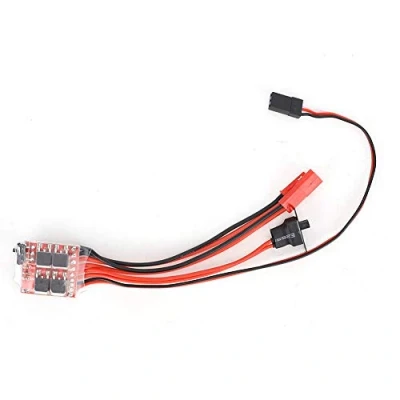 Abbildung von 30A Brushed ESC, Independent ESC Regler für elektrische Drehzahlregelung mit Schalter RC Autozubehör Teile(Schwarz + Rot)