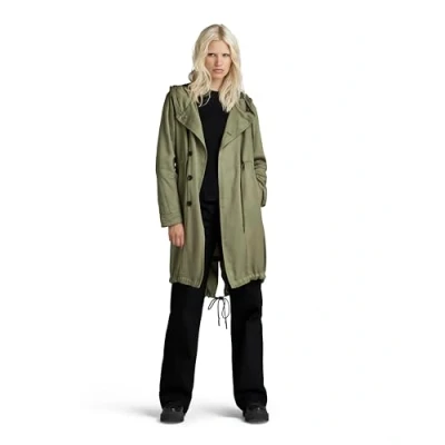 Abbildung von G Star Fluid Fishtail Hooded Parka, Damen, Größe: XS, Shamrock