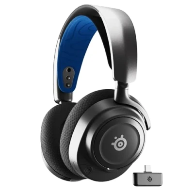 Abbildung von SteelSeries Arctis Nova 7P Wireless Multi Plattform Gaming Headset Magnetische Neodym Treiber 2,4 GHz + Mischbarer Bluetooth Sound 38 Std. Akkulaufzeit ClearCast Gen 2 KI Mik PS5,PC,Switch,Mobile