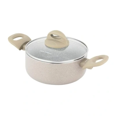 Abbildung von FLORINA Aluminiumtopf ISLA 1,6L I 18 cm Aluminium Kochtopf mit Antihaftbeschichtung Schnelles und gleichmäßiges Erhitzen Soft Touch Griffe Ästhetisches Design, Grau