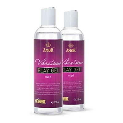 Abbildung von Vibratissimo Play Gel med 2x250 ml I Gleitmittel hautfreundlich Wasserbasierte Gleitgele Lubricant für Silikon Toys &amp; Latexkondome geeignet water based lubrication