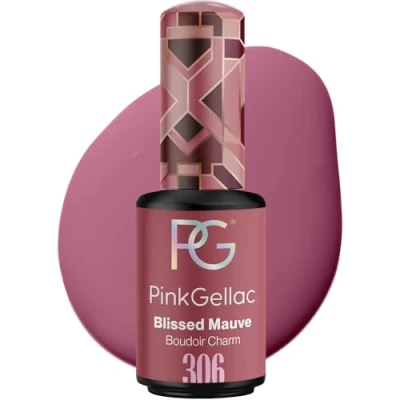 Abbildung von Pink Gellac UV Nagellack 306 Blissed Mauve 8 ml Shellac Lila Einfache Anwendung Gel Nail Polish für 14 Tage Salonqualität Made in Holland