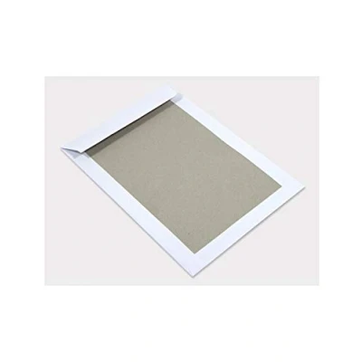 Abbildung von Netuno 100x Versandtasche DIN C4 weiß 229 x 324 mm 400g Versandumschlag mit Papprücken aus Graupappe Kartonrücken Papprückwandversandtasche haftklebend Abziehstreifen