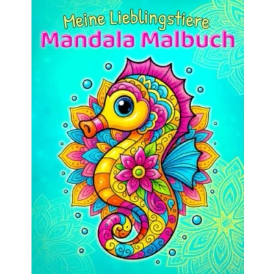 Abbildung von Meine Lieblingstiere Mandala Malbuch: Ein tolles Geschenk für Kinder ab 7 Jahren: 50 wunderschöne Meerestier Mandalas mit positiven Affirmationen mehr Gelassenheit
