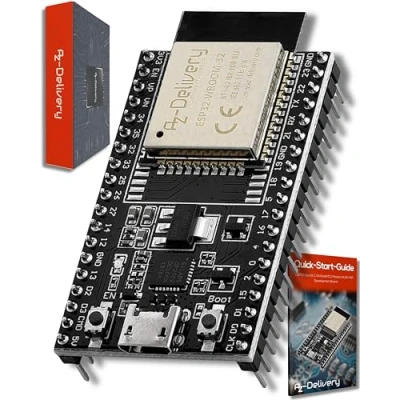 Abbildung von AZDelivery ESP32 Dev Kit C V4 NodeMCU WLAN WiFi Development Board kompatibel mit Arduino inklusive E Book! (Nachfolger Modul von V2)
