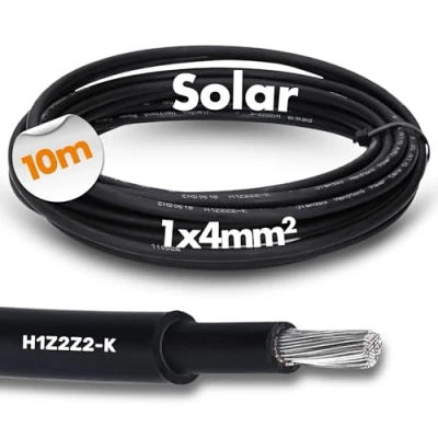 Abbildung von 10 Meter Lapp H1Z2Z2 K Solarkabel 4mm² WH/BK I Solarleitung 1X4 mm2