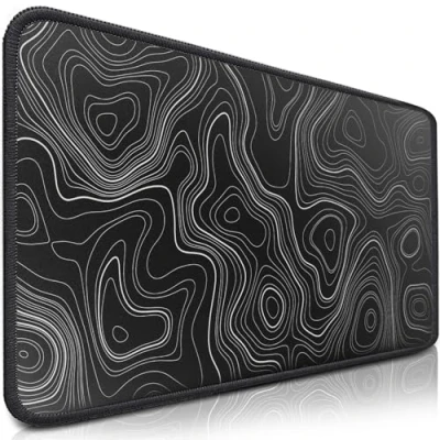 Abbildung von Sidorenko Gaming Mauspad XXL Schwarz Großes Mousepad 900x400 mm rutschfeste Schreibtischunterlage für und Büro Fransenfreie Ränder Präzises langlebiges maxlvl Large Mouse pad