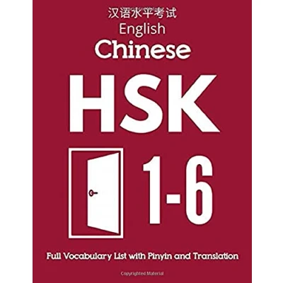 Abbildung von English Chinese HSK 1 6 Full Vocabulary List with Pinyin and Translation: Practice Characters Level 2 3 4 5 Flash Cards Book (HSK Cards, Band 20)