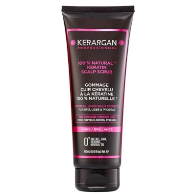 Abbildung von Kerargan Keratin Kopfhautpeeling für strapazierte und gestresste Haare Belebt, exfoliert stärkt Aloe Vera, Arganöl, Mandelöl Ohne Sulfate, GVO, Silikone 250ml