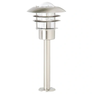 Abbildung von BRILLIANT Lampe Terrence Außensockelleuchte 50cm edelstahl 1x A60, E27, 60W, geeignet für Normallampen (nicht enthalten) IP Schutzart: 44 spritzwassergeschützt