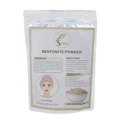 Abbildung von SVATV Bentonit Tonpulver II Bentonite Powder Natürliche Gesichtspackungen Und Gesichtsmaskenformel, Pflegt Peelings, Weiche Strahlende Haut Entgiftet Gesichtsmaske, Hautpflege 227g