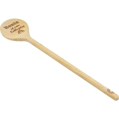 Abbildung von GRUSS &amp; CO Kochlöffel Motiv &quot;Heute ist mein Lieblingstag&quot; Holzlöffel, aus Buchenholz, 28 cm, mit eingebranntem Geschenk Küche, Kochen 48806