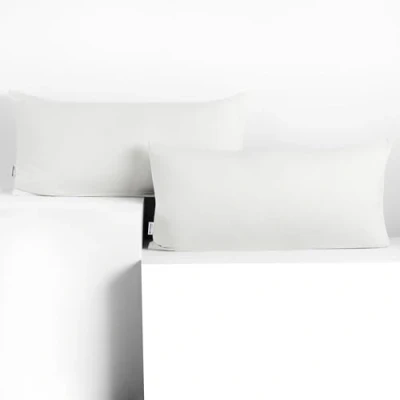 Abbildung von DecoKing 2 Kissenbezüge 40x80 cm Baumwolle Reißverschluss weiß Amber