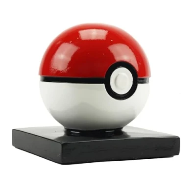 Abbildung von CYPBRANDS Pokemon Spardose, Pokeball, Figur, Spardose mit Sockel, Mehrfarbig, offizielles Produkt