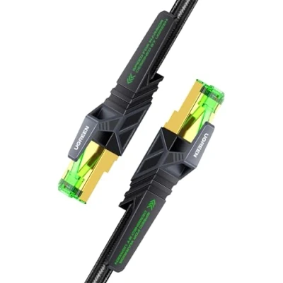 Abbildung von UGREEN Cat 8 Gaming LAN Kabel 40Gbps Superschnell Anti Interferenz Netzwerkkabel Ethernet kompatibel mit PS5/4, Steam Deck, ROG Ally, Xbox, Switch, Router, PC usw.