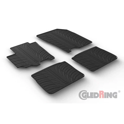 Abbildung von Gledring 0629 Fußmattensatz Gummi vorne und hinten 4 schwarz 750mm 550mm SUZUKI: SX4 II S Cross