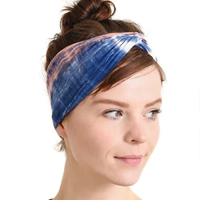 Abbildung von CHARM Herren Tie Dye Stirnband Damen Batik Dread Band Bandana Yoga Zubehör Type AA