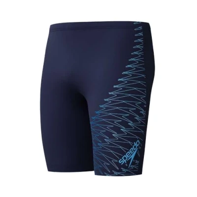 Abbildung von Speedo MENS Medley LOGO Jammer Badehose Pants, Herren, Größe: 4, Navy/lagoon blue
