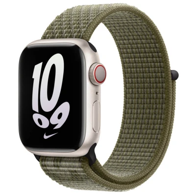 Abbildung von Apple Watch Armband Original Stoff Bunt Geeignet für Series 1 9 / SE