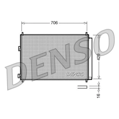 Abbildung von DENSO DCN50030 Klimakondensator mit Trockner 706x429x16 R 134a 706 TOYOTA: RAV4 III Off Road