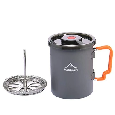 Abbildung von widesea Camping Kaffeebereiter mit French Press Kaffeekanne 750 ML