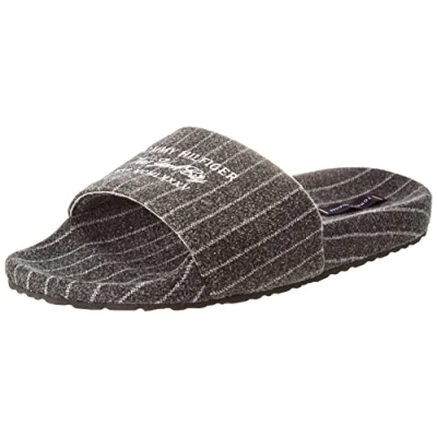 Abbildung von Tommy Hilfiger Herren Badeschuhe mit warmen Innenfutter, Schwarz (Dark Ash), 42 EU
