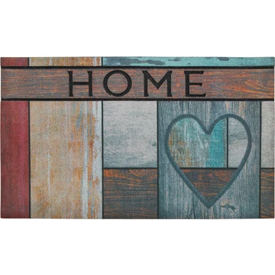 Abbildung von andiamo Gummifußmatte Fußabtreter Sauberlaufmatte 100% Gummimaterial Anti Rutsch Funktion Outdoor 45 x 75 cm Home Herz