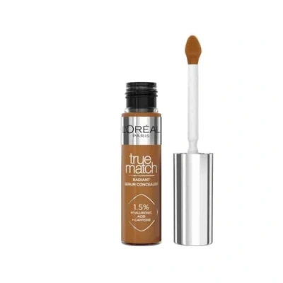 Abbildung von L&#039;Oréal Paris Concealer für ein natürliches Strahlen, Feuchtigkeitsspendend und aufpolsternd, Gesichts Make Up mit Hyaluronsäure Koffein, True Match Radiant Serum 9N, 11 ml