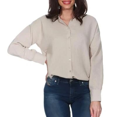 Abbildung von VERO MODA Damen Vmnatali Nia Ls Loose Shirt WVN Ga Noos, Silver Lining, XS