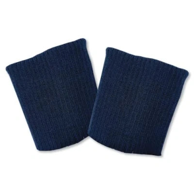 Abbildung von USIT, Bündchen aus Wolle, 8 x 9 cm, ideal zum Reparieren von Jacken und Jacken, 1 Paar, mittelblau