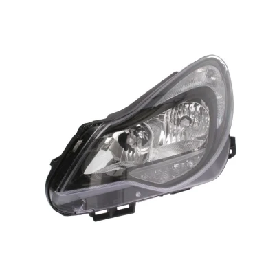 Abbildung von ALKAR 2761421 Scheinwerfer links PY24W, W21/5W, H7/H1 mit Tagfahrlicht Elektromotor Gehäuse schwarzem Innenteil OPEL: Corsa D Hatchback