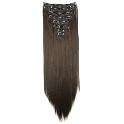 Abbildung von CAISHA XXL 50cm 8 Teile Set CLIP IN EXTENSIONS Nicole Haarverlängerung Haarteil Glatt Brünett CES104