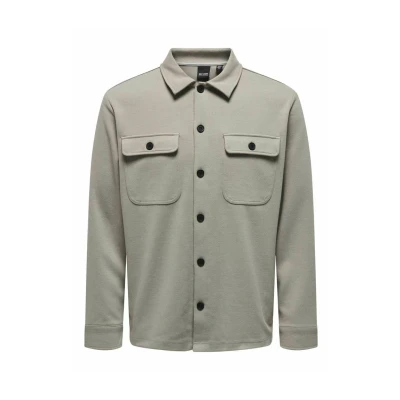 Abbildung von ONLY &amp; SONS Herren Freizeit Hemd ONSNEWKODYL Overshirt Regular Fit XS XXL, Größe:XL, Farbe:Vintage Khaki Melange 22021279