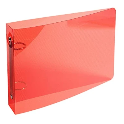 Abbildung von Exacompta 51090E Karteikarten Ringbuch Crystal DIN A6 aus flexiblem transluzentem Polypropylen 2 O Ring Mechanik Rücken 35mm ideal für eine ordentliche Ablage Ihrer 1 Stück Zufallsfarbe