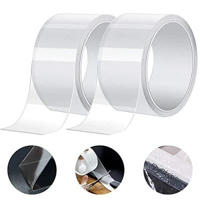 Abbildung von Gebildet 2Stücke PVC Bad Versiegelungsmittel Tape, Acryl Abdichtungsband Wand Dichtungsband Wasserdicht Band, Küche Herd Spaltdichtungen (5CM x 3M, Transparent)