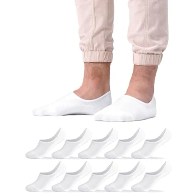 Abbildung von Occulto Herren Füsslinge Sneaker Socken 10er Pack (Modell: Strolch) Weiß 39 42