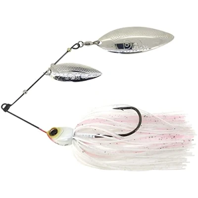 Abbildung von Berkley DEX Spinner Bait zum Angeln auf Hecht, Barsch &amp; Forelle Vibrations Jigköder mit Spinnerblatt, 7g, Pearl White