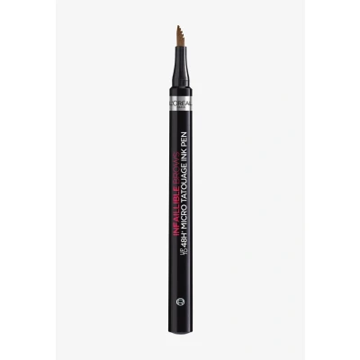 Abbildung von L&#039;Oréal Paris Unbelieva Brow Micro Tatouage 105 Brunette, wischfester Filzstift mit Dreizack Spitze, bis zu 24H Halt, Microblading Effekt