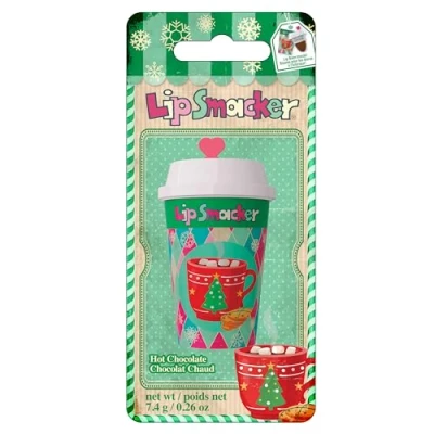 Abbildung von Lip Smacker Holiday Frappe Cup Balm, Weihnachtlicher Lippenbalsam für Kinder, mit Rizinusöl, Feuchtigkeitsspendend und Leicht Aufzutragen, Hot Chocolate